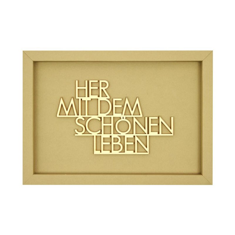 BRING ON THE BEAUTIFUL LIFE - frame card wood lettering