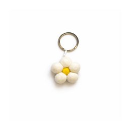 Keyring flower white