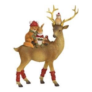 Poly colored deer (W / H / D) 20x25x8cm