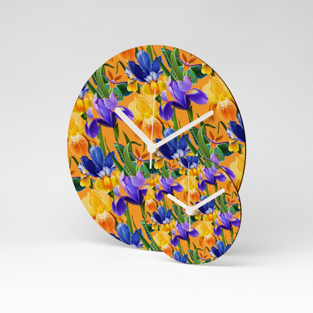 ​ PETITE ORCHID MDF wall clock / wall clock ⌀13cm