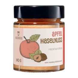 Organiczny krem ​​owocowy z jabłkami i orzechami laskowymi