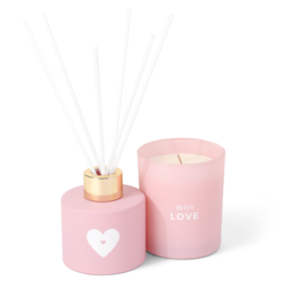Candle & diffuser giftset - With love