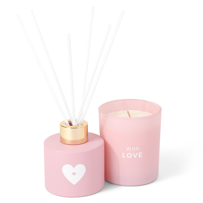 Candle & Diffuser Giftset - med kærlighed