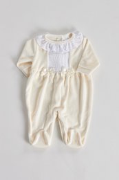 Velvet Pleated Ties Babygrow 2502