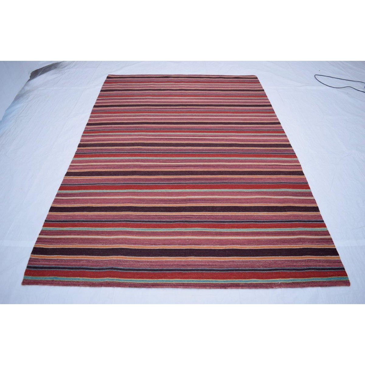 Hazan Kelim Stripes-H Violet Turquoise