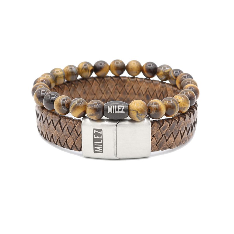 Conjunto de pulseras para hombre 'Golden Glow'