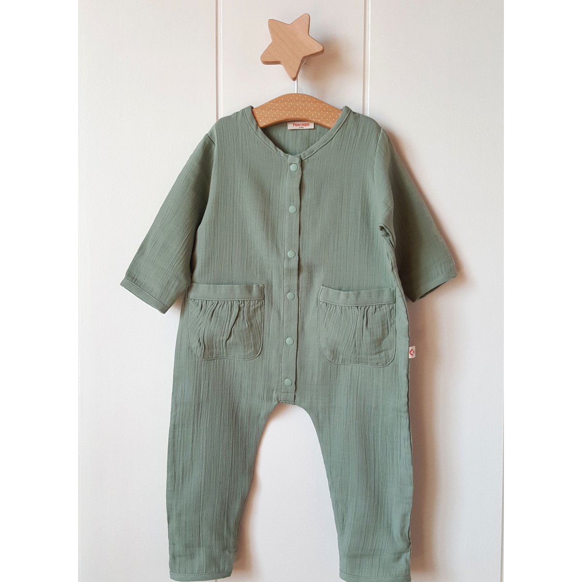 Pelele muselina unisex / 100% Algodón orgánico doble gasa