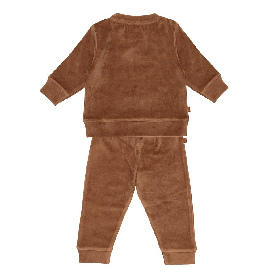F&D Velour Baby Pyjama | Beaver Fur