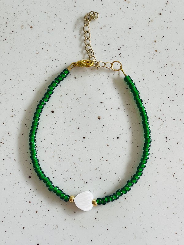 Bracelet Coeur Vert