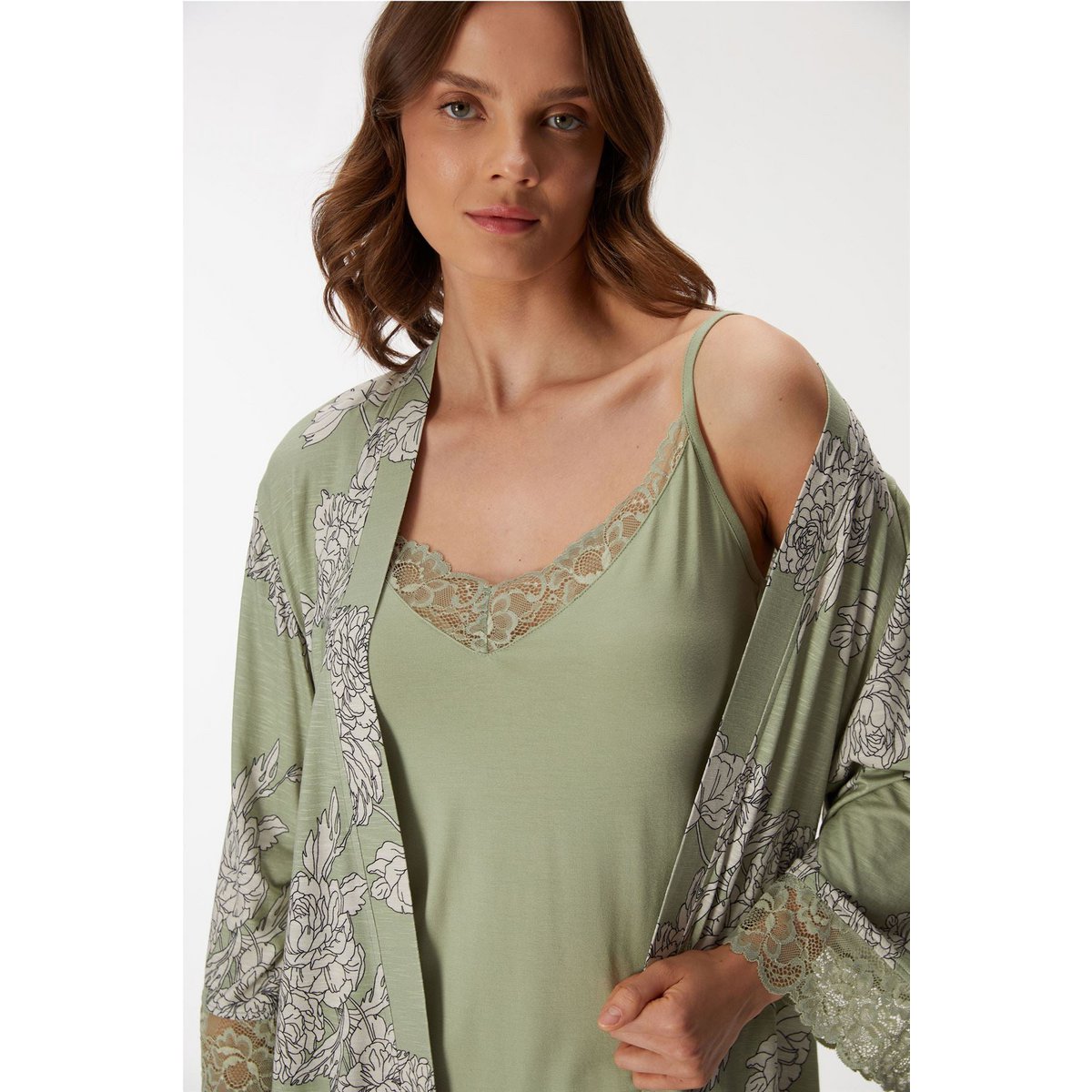 Daglily 11402 damesjurk, camisole en broek set