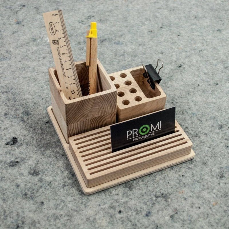 Organizador de escritorio, Organizador de escritorio de madera