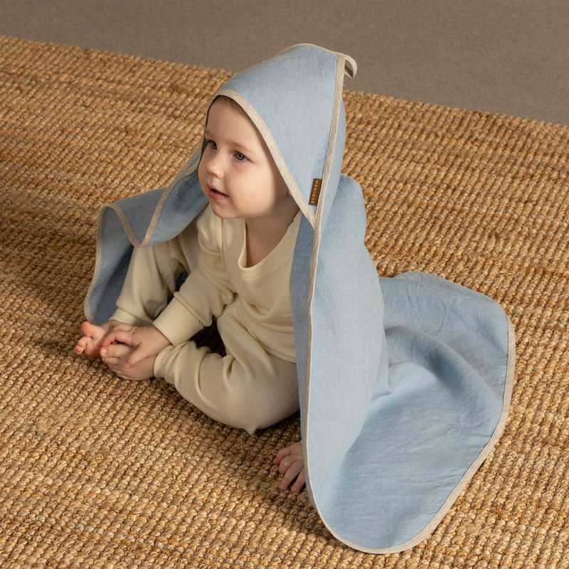 Asciugamano per bambini con cappuccio in lino