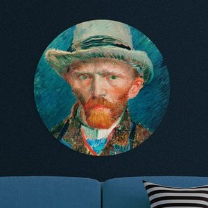 Wandkreis Selbstbildnis Vincent van Gogh - runde Malerei - Wandkreis