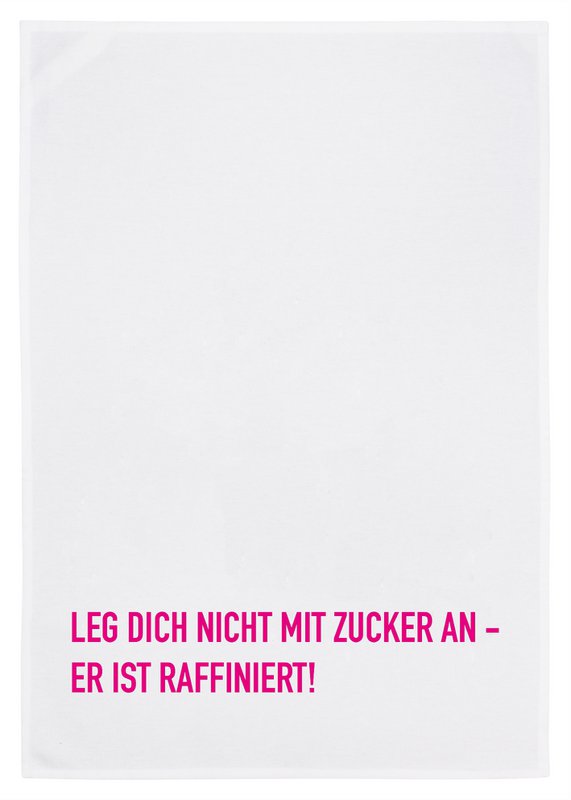 Theedoek wit, verfijning in roze