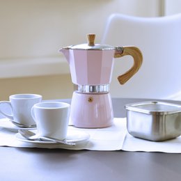 Espresso maker VENEZIA, pink, 9 cups