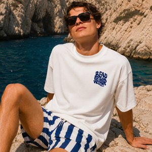 T-Shirt boxy blanc Marseille