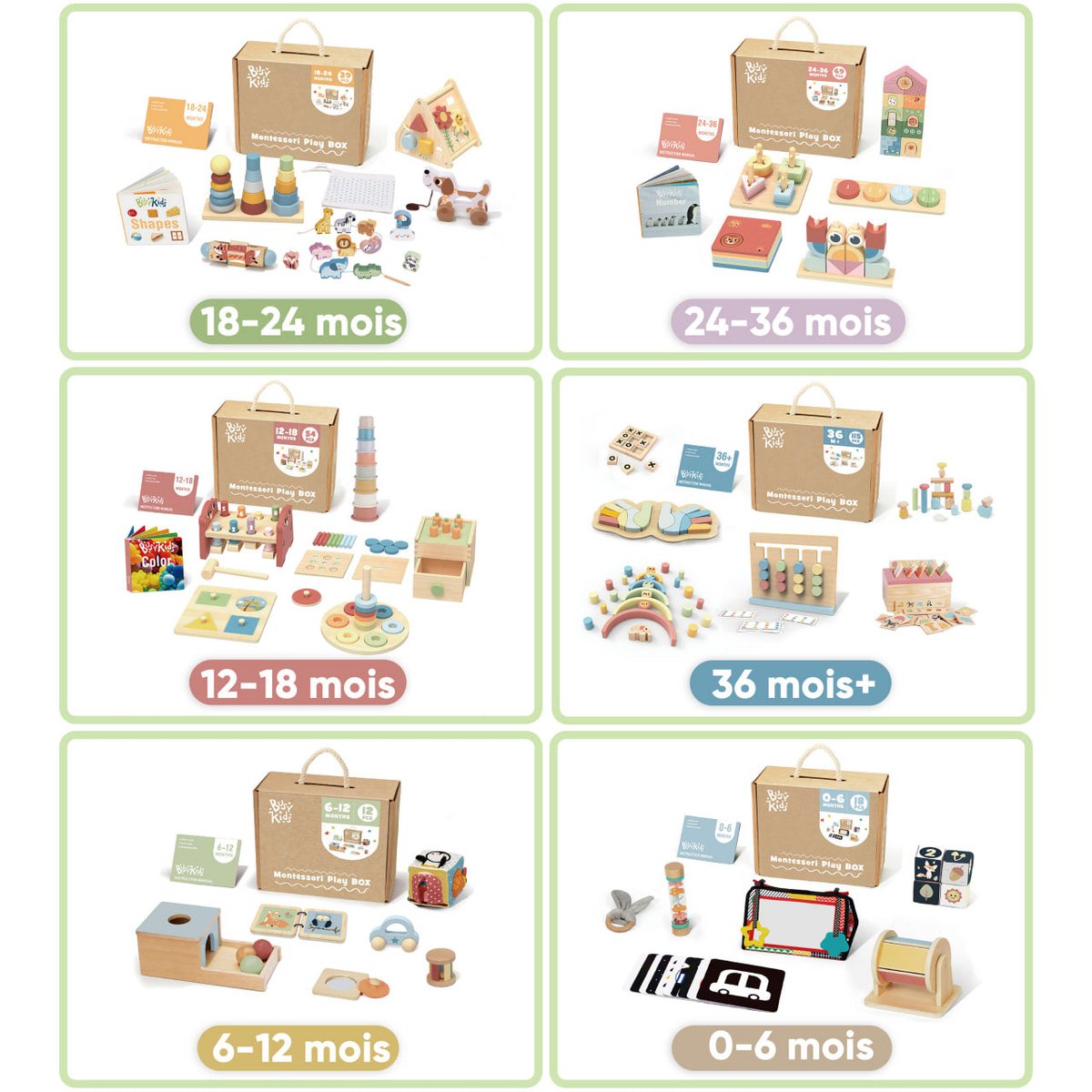 BusyKids Montessori-Set für Kinder von 24 bis 36 Monaten