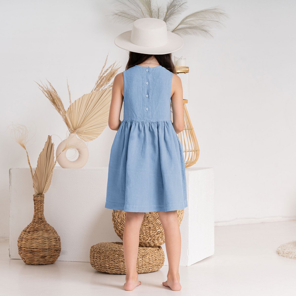 Girls' Linen Dress Maya