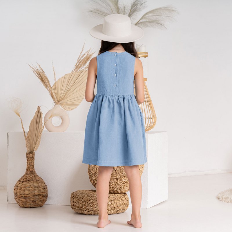 Girls' Linen Dress Maya