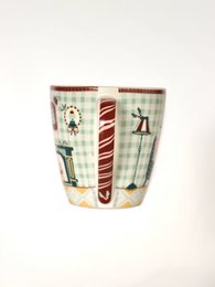 Stoneware Mug - Pastel Checks Interior, 300ml