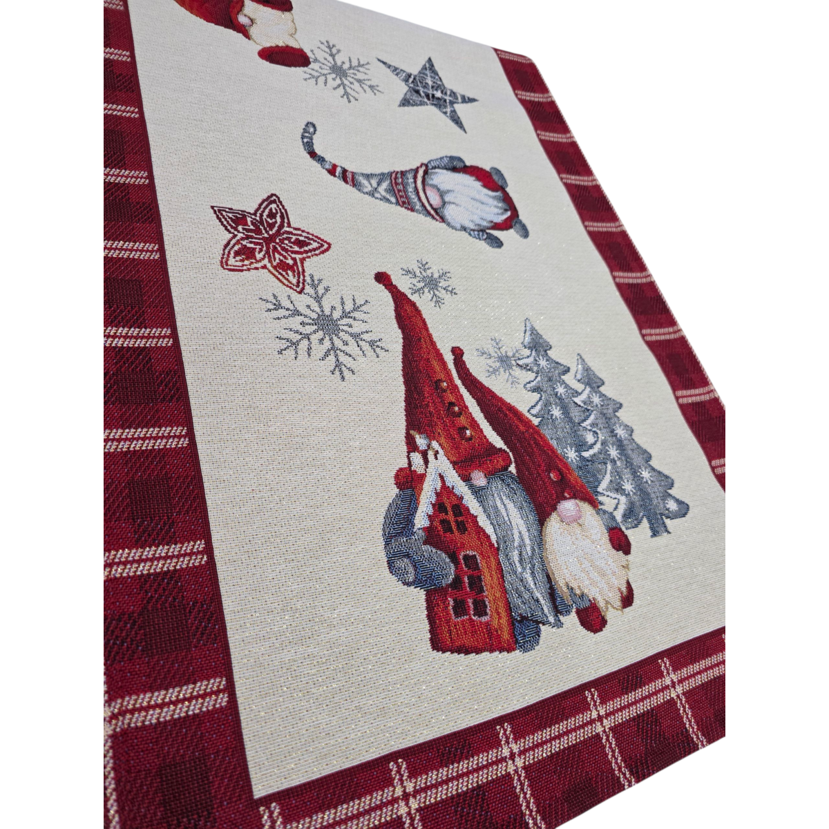 Scottish Gnome Christmas Runner Lurex in Gobelin