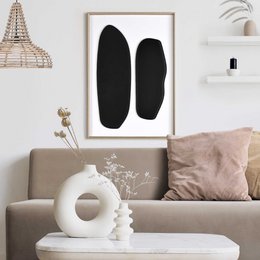 Painting 3D Art Relief Art Black Duo 70x50