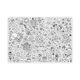Coloring tablecloth motif Christmas
