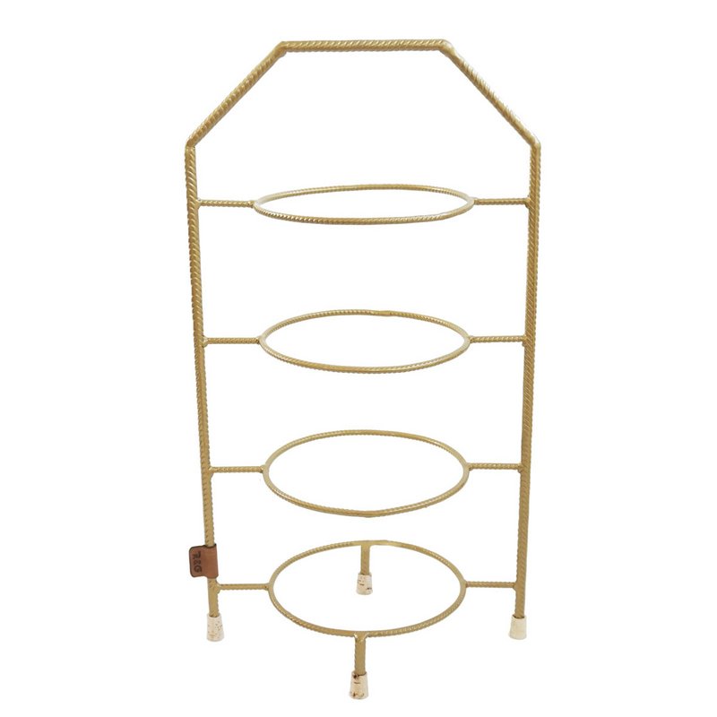 Etagère - 4 tallerkener - Guld