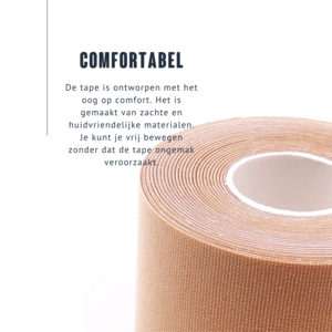Herbruikbare boob tape beige met nipple covers