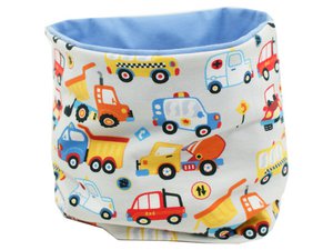 Little Kings loop scarf children boys up to 10 years model cars Lucky Cars grey, inside light blue