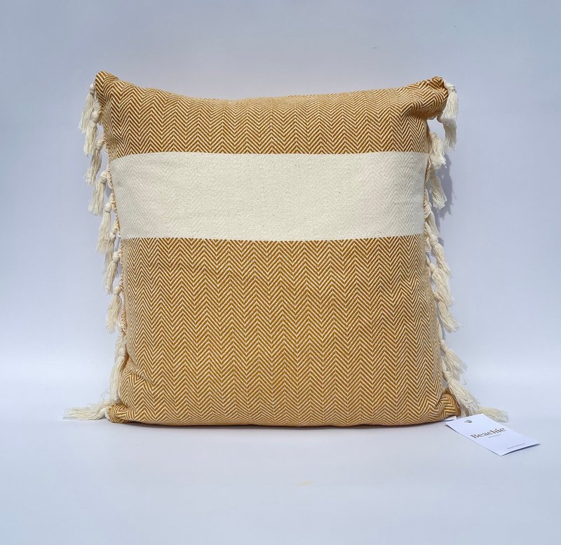 Beachie Cannes Geel 50 x 50 cm Kussenhoes zonder vulling