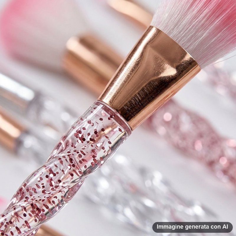 Make-up-Pinsel-Set – 5-teiliges Set mit Glitzergriffen