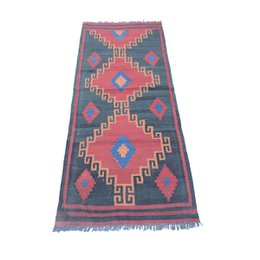 Modern Reddish Grey Kilim Rug