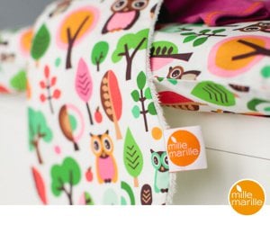 Burp Cloth OWL PINK