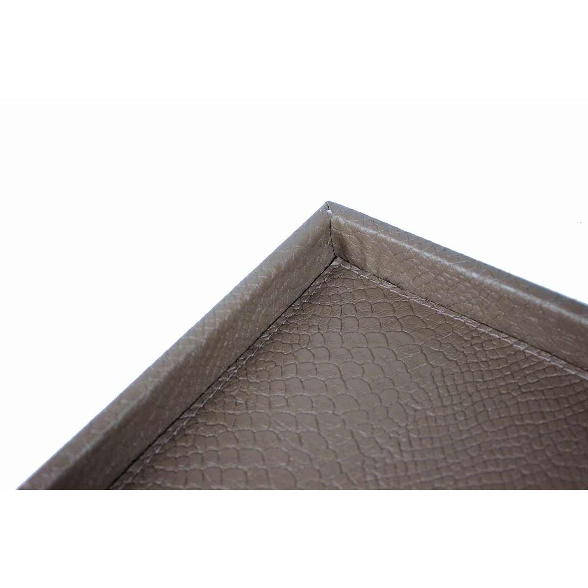 Tablett rechteckig Reptil taupe