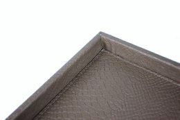 Tablett rechteckig Reptil taupe