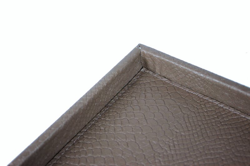 Tablett rechteckig Reptil taupe