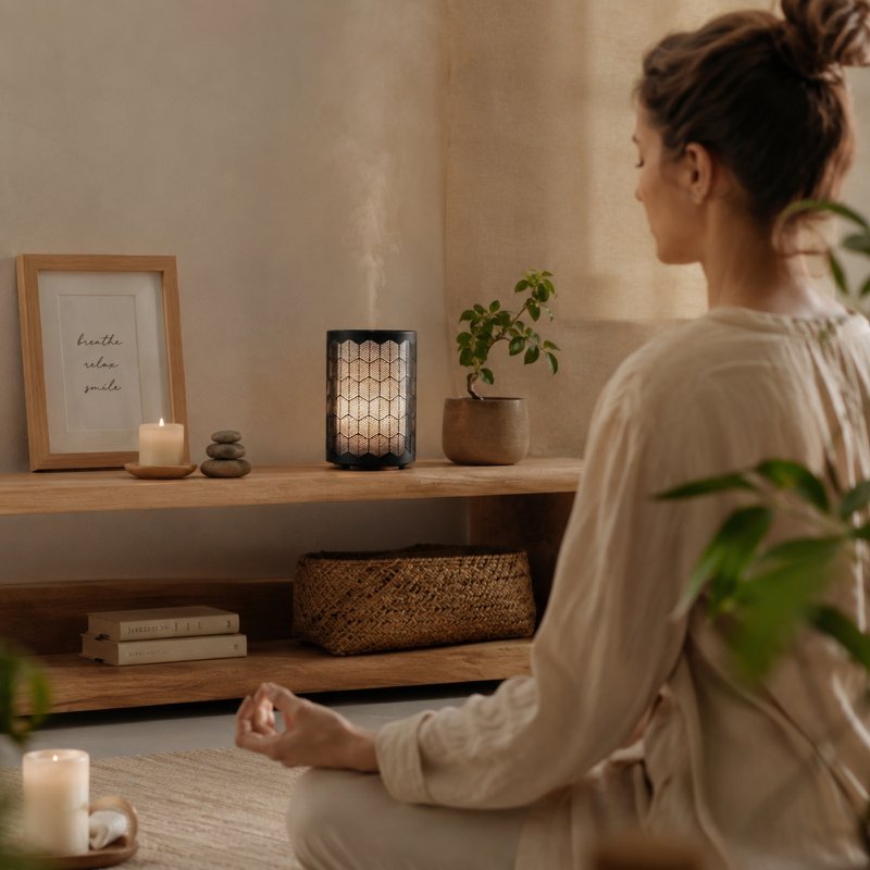 Ultrasonic Diffuser - Verona – Multifunction Diffusion with Remote Control – Metal and Glass – Scented Scents – Decorative Object