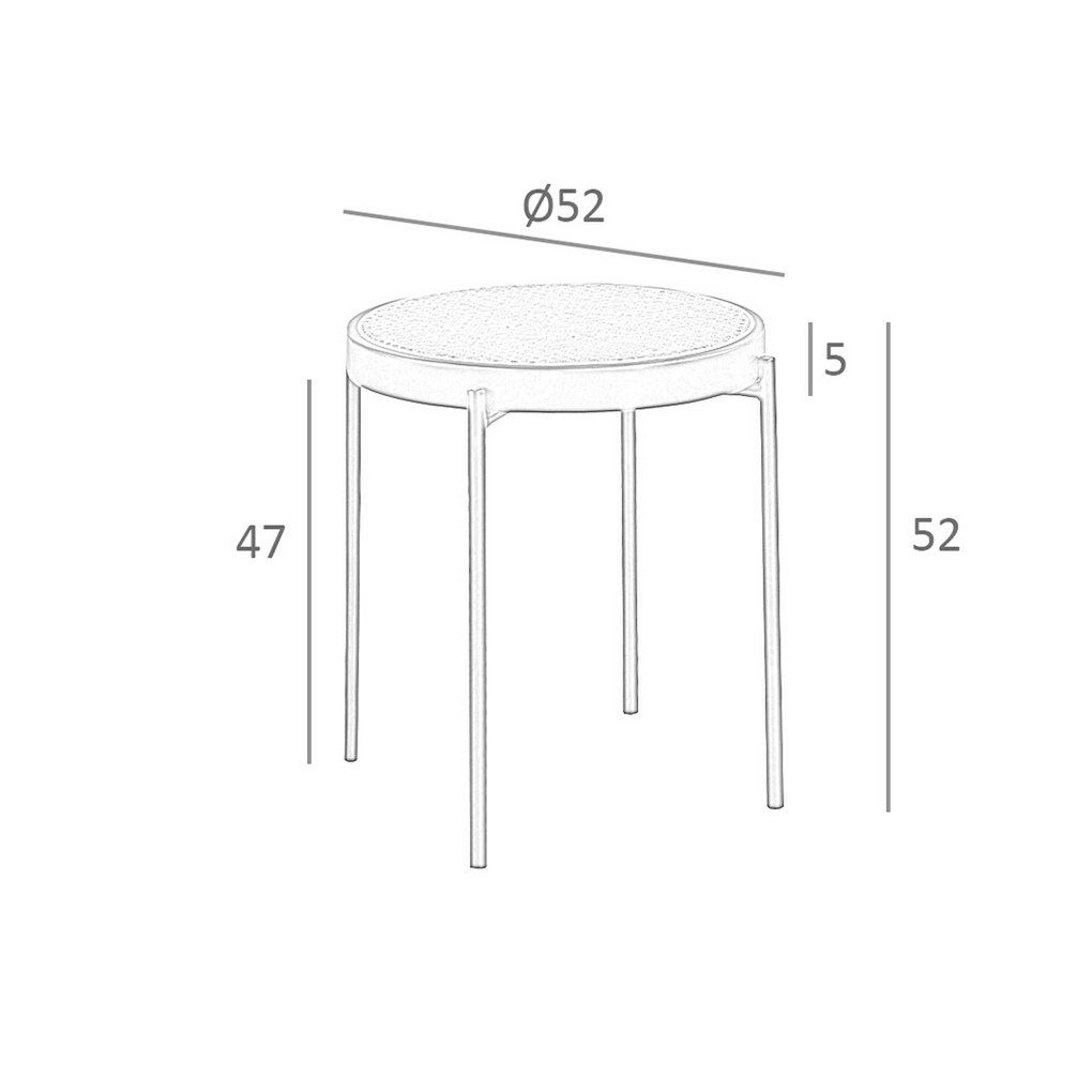 Rattan round corner table 2109