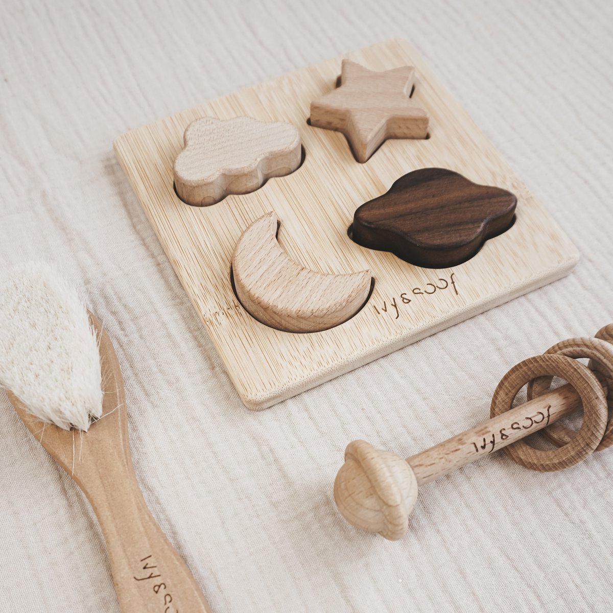 Baby-Puzzle aus Holz | Nachhaltiges Baby-Puzzle | Spielzeug aus Holz