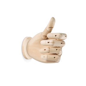 Home Sweet Home Wandhaken Hand Girl | Holz | Für Wandhängelampe