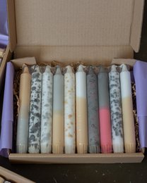 Taper stearinlys æske - hygge mix