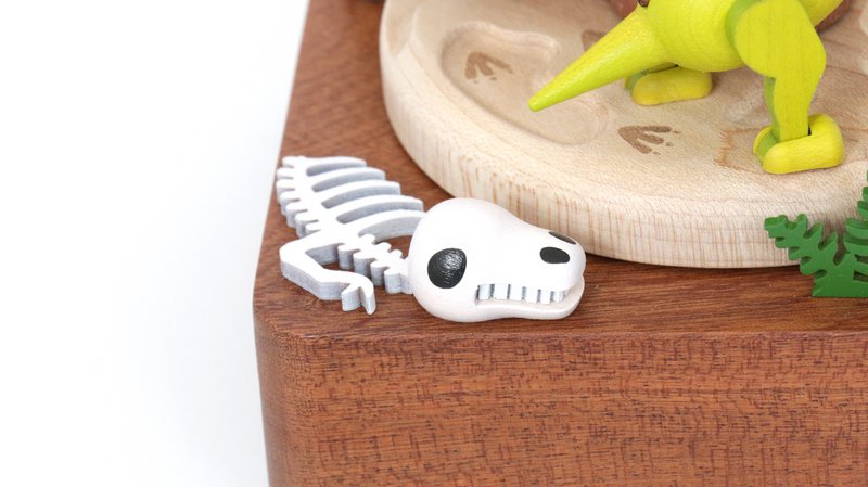 Caja de música volcán y dinosaurios n°48