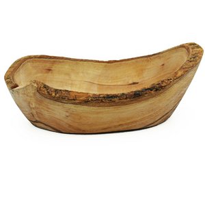 Olive wood soap dish oval rustic, 12-16cm