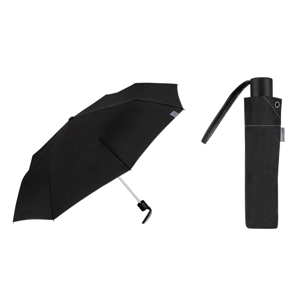 Ręczny parasol składany "Czarny" | Światło | Wiatroodporny | Tkanina z recyklingu | Człowiek