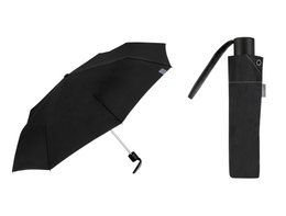 Parapluie pliant manuel "Noir" | Lumière | Coupe-vent | Tissu recyclé | Homme