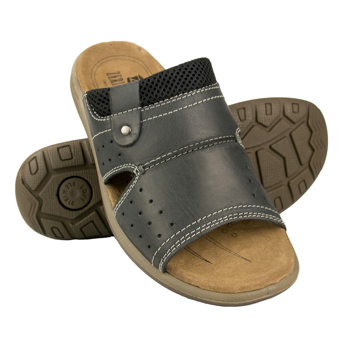 BLEND-Sandalen aus Naturleder
