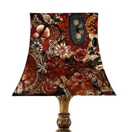 PAGODA LAMPSHADE WITHOUT FRINGE ALL OVER PRAYER