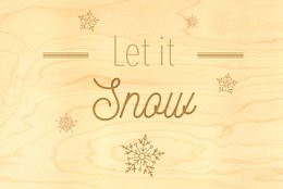 CARTE DE VOEUX HIVER LET IT SNOW