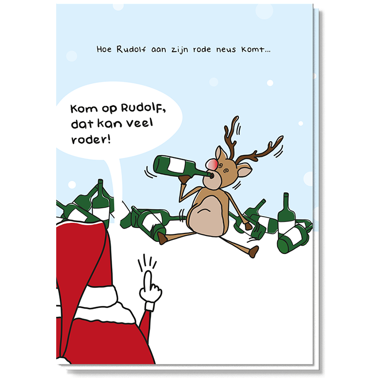 Cartes de Noël folles | nez rouge